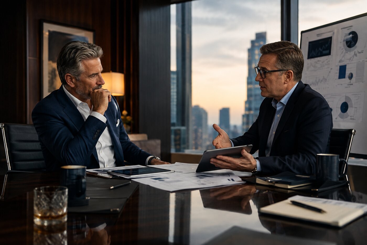 Private executive advisory meeting about AI transformation strategy